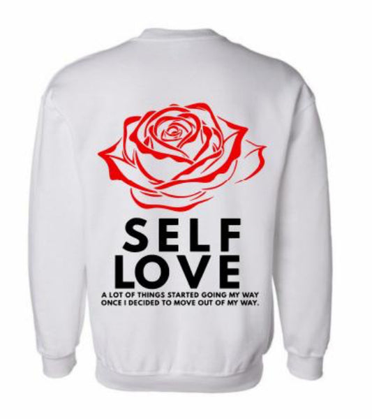 SELF LOVE "A LOT" SWEATSHIRT (White)