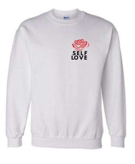 SELF LOVE "A LOT" SWEATSHIRT (White)